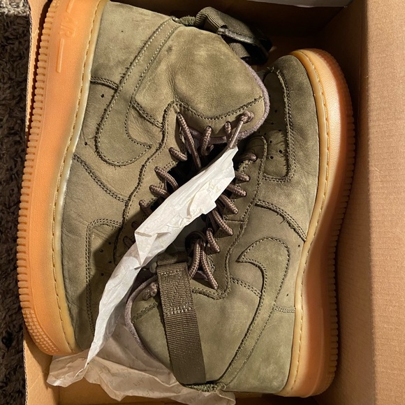 lime green high top air force ones